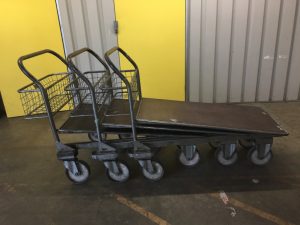 stacked trolleys